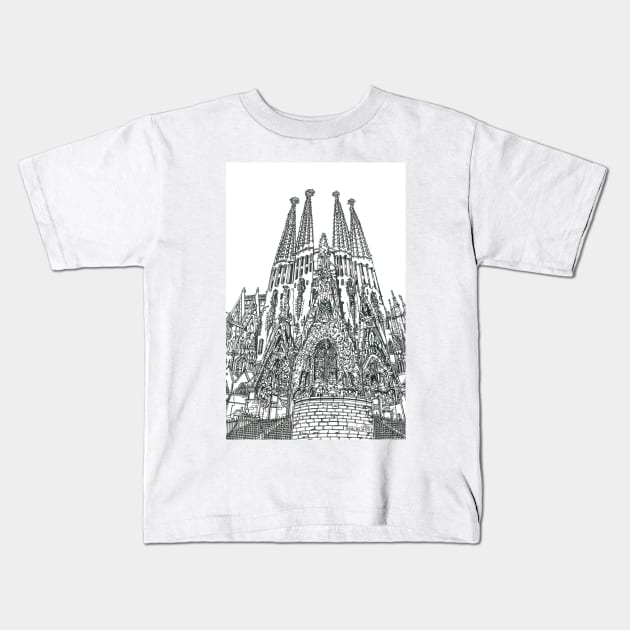 Sagrada Familia Kids T-Shirt by valery in the gallery